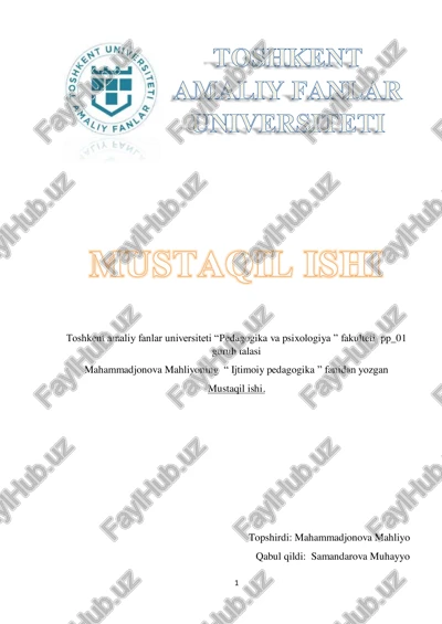 xviii-xix. asr maʼrifatparvarlarining ijtimoiy-pedagogik qarashlari — PDF