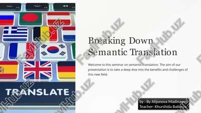semantic translation seminar — PPTX