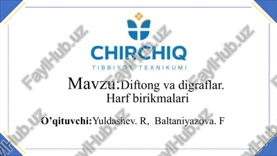 diftongvadigraflar.harfbirikmalari — PPTX