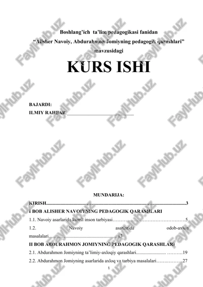 alisher navoiy, abdurahmon jomiyning pedagogik qarashlari — DOCX
