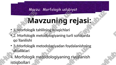 morfologik uslubiyat — PPTX