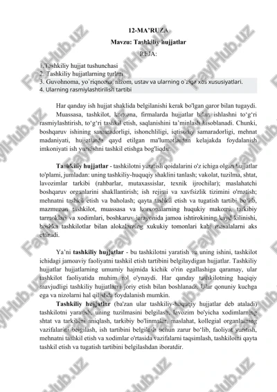tashkiliy hujjatlar — DOCX