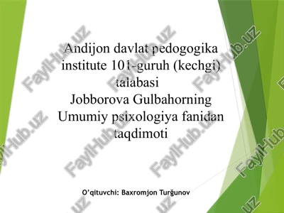 umumiy psixologiyafanidantaqdimoti — PPTX
