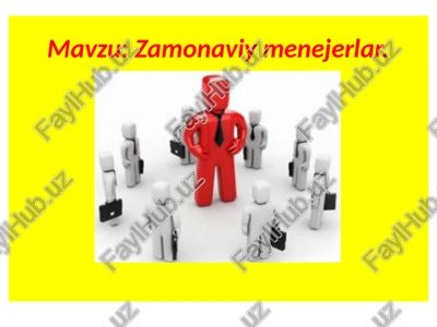zamonaviy menejerlar — PPTX
