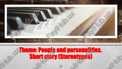 people and personalities. short story — PPTX