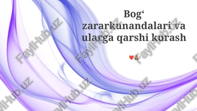 yirik o'simlik zararkunandalari — PPTX