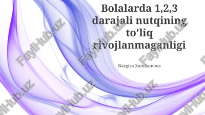 kam rivojlangan nutq darajalari — PPTX
