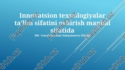 aqlli sinflar va ta'lim muhiti — PPTX