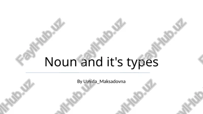 noun and it's types — PPTX