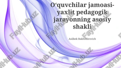 talaba jamoasi ta'rifi — PPTX