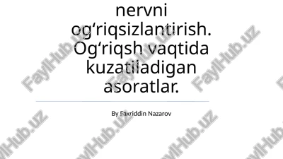post-alveolyar nerv blok — PPTX
