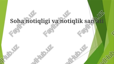 soha notiqligi va notiqlik sanʼati — PPTX