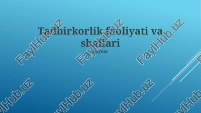 bozor tahlili va imkoniyatlar baholash — PPTX