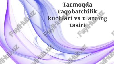 tarmoqda raqobatchilik kuchlari va ularning tasiri — PPTX