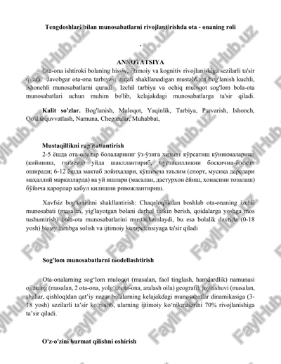 kalit so'zlar — DOCX