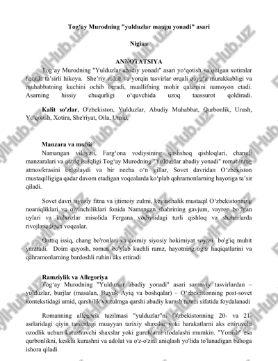 yulduzlar abadiy yonadi — DOCX