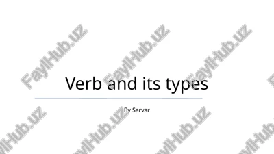 verb and its types — PPTX