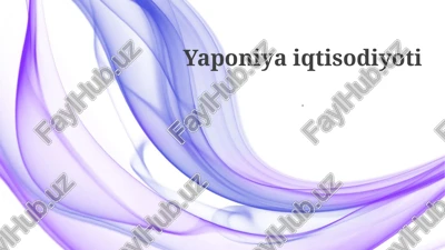 yaponiya iqtisodiyoti — PPTX