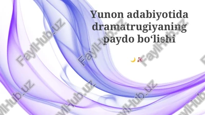 sovetdan keyingi rivojlanish va zamonaviy oʻzbek dramasi — PPTX