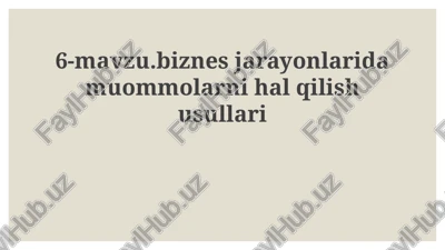 muammoni aniqlash va tahlil qilish — PPTX