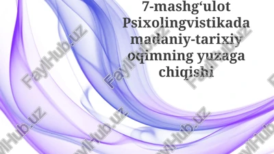 lev vigotskiyning rivojlanishi va psixolingvistika — PPTX