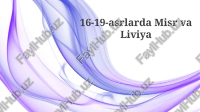 usmonlilar hukmronligi ostidagi misr va liviya — PPTX