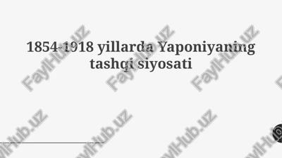 yaponiya tashqi siyosati — PPTX
