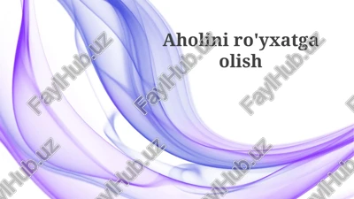 aholini ro'yxatga olish — PPTX