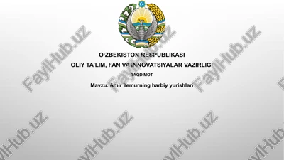 amir temurning harbiy yurishlari — PPTX