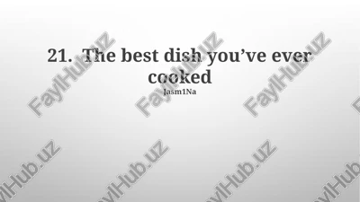 culinary creation — PPTX
