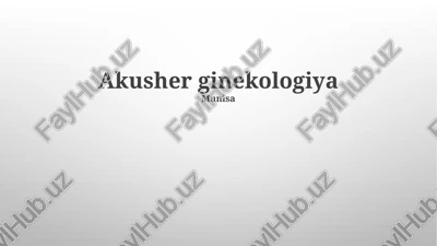 akusher ginekologiya — PPTX