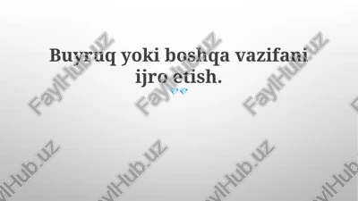 buyruq yoki boshqa vazifa — PPTX