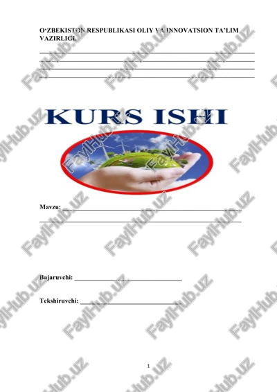o‘zbekistonning tekislik provinsiyalari. kurs ishi — DOCX
