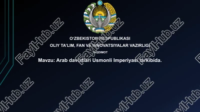arabdavlatlari usmonli imperiyasi tarkibida — PPTX
