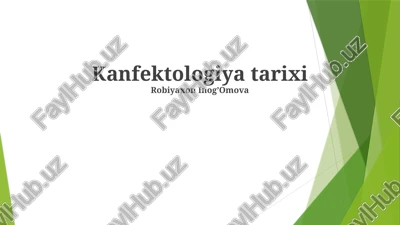 kanfektologiya tarixi — PPTX