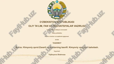 kimyoviy qurol — PPTX