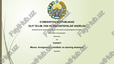 arxegoniyaloʻsimliklarvaularningahamiyati — PPTX