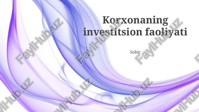 sarmoya kirimi qaytishi (skq) — PPTX
