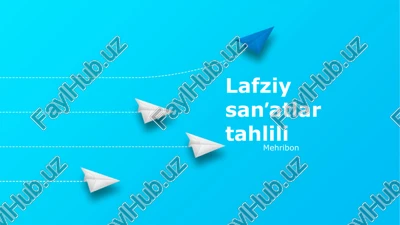 lafziy sanʼatlar tahlili — PPTX