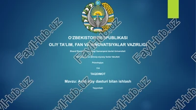 auto playdasturibilanishlash — PPTX