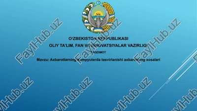 kompyuterda axborotni tasvirlash — PPTX