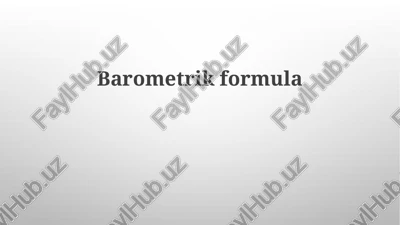 barometrik formula — PPTX