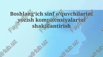 yozuv ko'nikmalarini rivojlantirish — PPTX