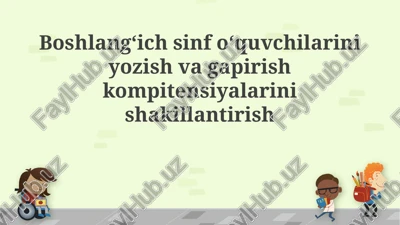 yozish va nutqiy kompetensiyalar — PPTX