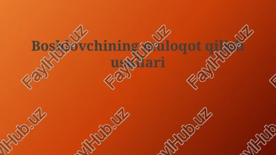 mezbon aloqa asoslari — PPTX