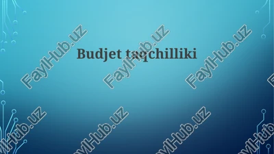 budjet taqchilligi — PPTX