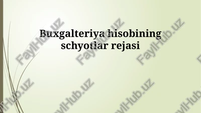 hisoblar rejasi — PPTX