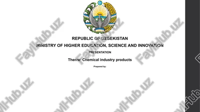 chemical industry overview — PPTX
