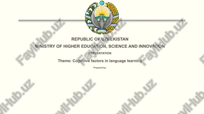 cognitive factors in language learning — PPTX