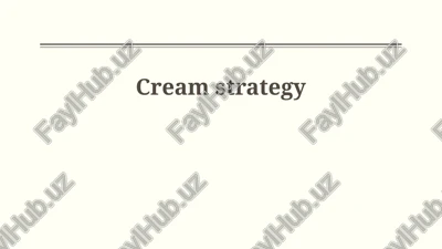 cream strategy — PPTX